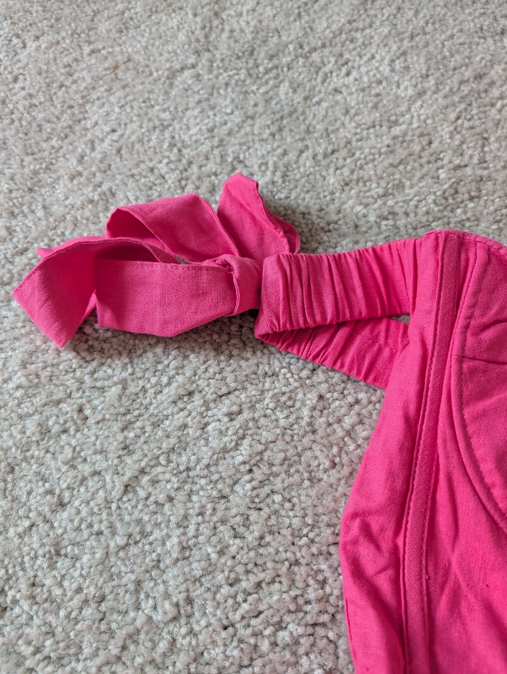 NWT Megan Moroney Mini Off the Shoulder Hot Pink Dress Small - Picture 4 of 13
